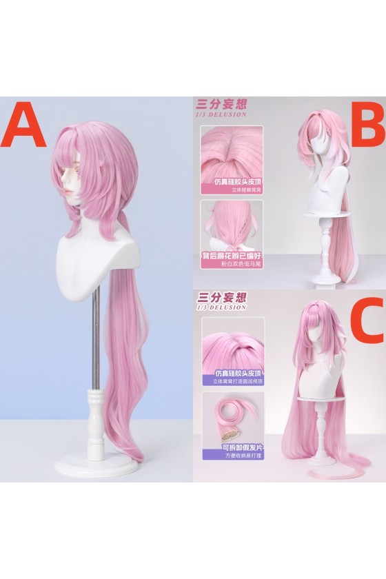1/3 Delusion Honkai Star Rail Elysia Pink Cosplay Wigs